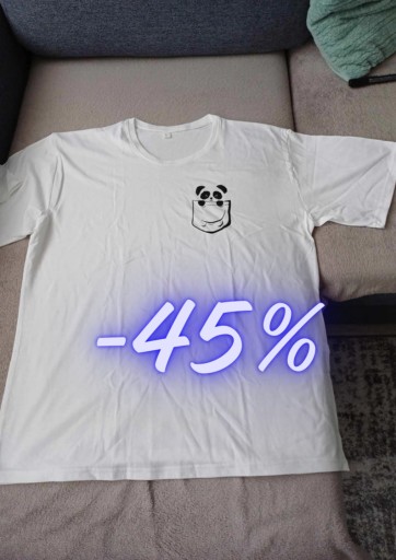 Zdjęcie oferty: Hoooyi biała koszulka z nadrukiem pandy L (28)