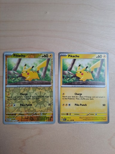 Zdjęcie oferty: Karty pokemon Pikachu - 025/165 - SV: Normal + reverse holo