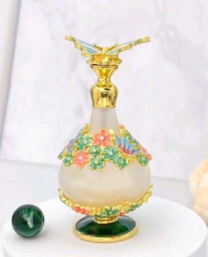 Zdjęcie oferty: Zabytkowy Motyl Butelka na Perfumy 