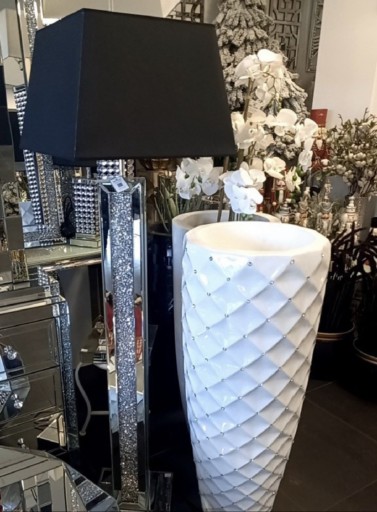 Zdjęcie oferty: lampa podłogowa stojąca szklana z kryształkami XL