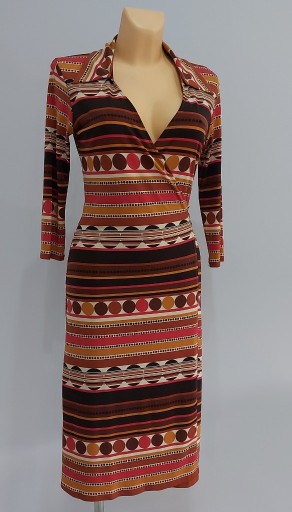 Zdjęcie oferty: Sukienka wzoty 38 M etniczna kopertowa