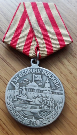 Zdjęcie oferty: Medal za obronę Moskwy srebrny