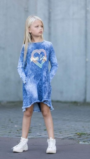 Zdjęcie oferty: Sukienka miękki jeans all for kids serce true love