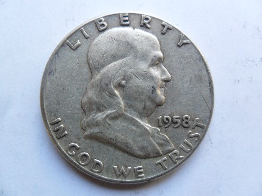 Zdjęcie oferty: half dollar Franklin 1958