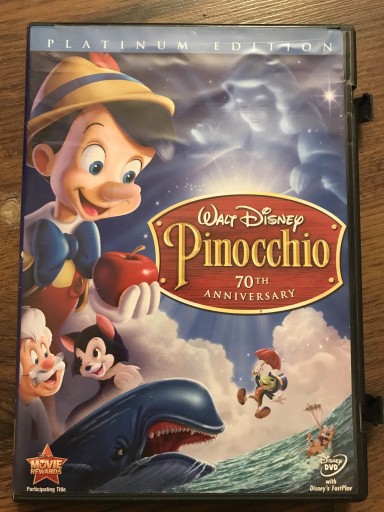 Zdjęcie oferty: Platynowa kolekcja DVD Pinokio Walt Disney 