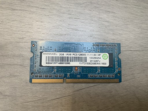 Zdjęcie oferty: Pamięć RAM DDR3 Ramaxel 2 GB RMT3150ED58E8W-1600