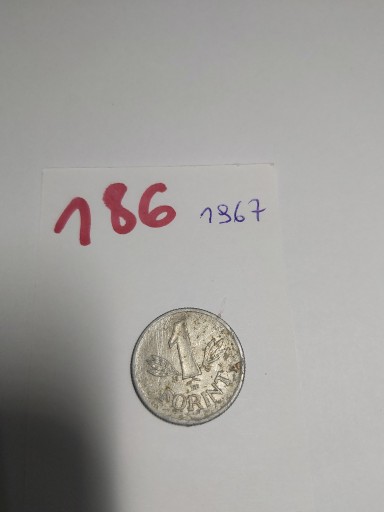 Zdjęcie oferty: Moneta Węgry 1 forint, 1967-1989