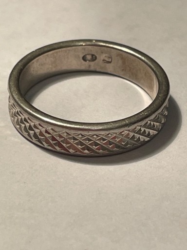Zdjęcie oferty: Stara obrączka pierścionek Warmet srebro próba 1