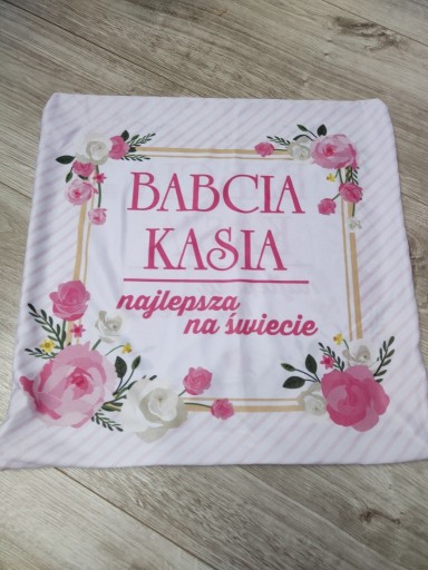 Zdjęcie oferty: Nowa!Poszewka na poduszkę ,,Babcia Kasia ,,40x40