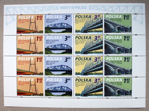 Zdjęcie oferty: ARKUSZ 4223-4226, 2008, Mosty w Polsce