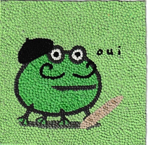 Zdjęcie oferty: obraz z plasteliny "Peppa Pig Frog Paris" 12x12cm