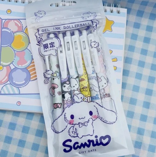 Zdjęcie oferty: Zestaw szkolny 6 szt długopisów Sanrio.