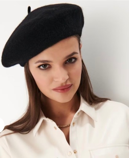 Zdjęcie oferty: Eloy czarny beret, wełniany, wełna, wool Nowy