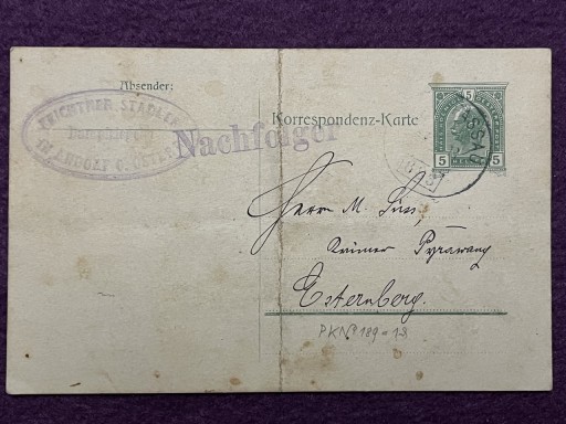 Zdjęcie oferty: Karta korespondencyjna Passau 1908r.