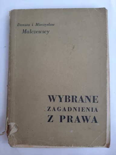 Zdjęcie oferty: Wybrane zagadnienia z prawa Malczewscy