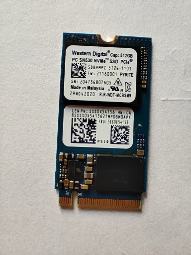 Zdjęcie oferty: SSD Western Digital 512GB części Lenovo Ideapad