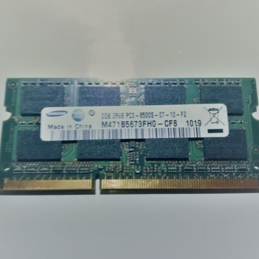 Zdjęcie oferty: SAMSUNG 2x2GB DDR3 1066Mhz 2Rx8 PC3-8500S-07-10-F2