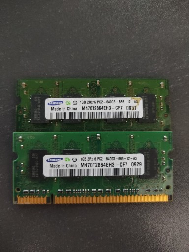 Zdjęcie oferty: DDR2 SAMSUNG PC2-6400S-666-12-A3 2GB 2x1