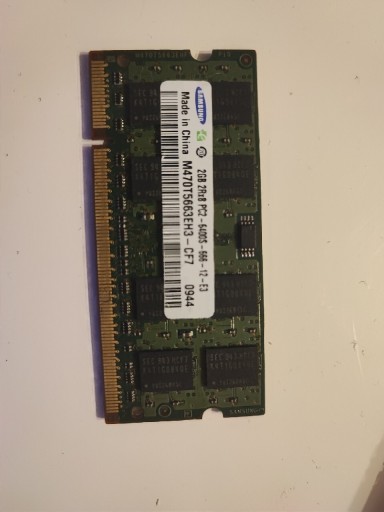 Zdjęcie oferty: Pamięć RAM 2 GB SAMSUNG 2Rx8 PC2-6400S-666-12-E3