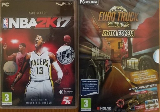 Zdjęcie oferty: PC - NBA 2K17, EURO TRUCK