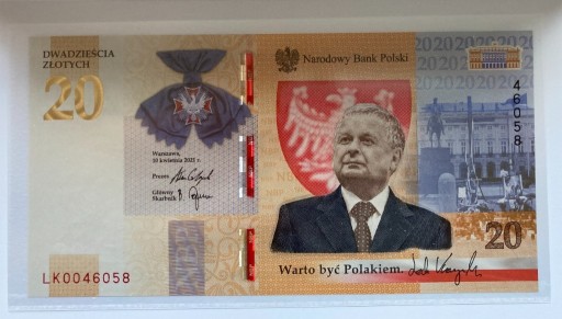 Zdjęcie oferty: 20 złotych - 2021. Lech Kaczyński.
