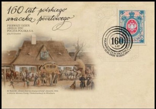 Zdjęcie oferty: POLSKA 2020 Fi.5034 FDC 160 lat polskiego znaczka 