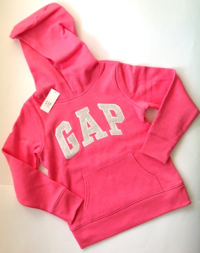 Zdjęcie oferty: GAP różowa bluza kangurka z kapturem i logo 6 7 lat