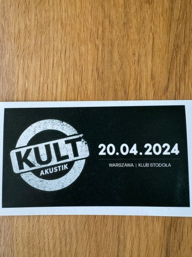 Zdjęcie oferty: Bilet Kult Warszawa 20.02.2024