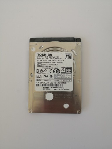 Zdjęcie oferty: Dysk HDD TOSHIBA MQ01ABF050 500GB 2,5' 5400rpm