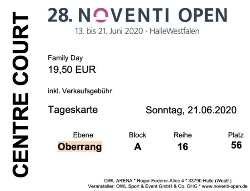Zdjęcie oferty: Bilety ATP 500 Halle
