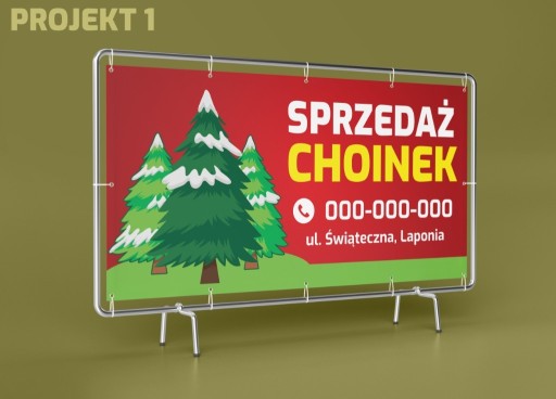 Zdjęcie oferty: Baner - sprzedaż choinek - 200 x 100 reklama