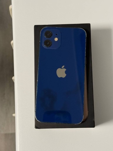 Zdjęcie oferty: iPhone 12 niebieski / uszkodzony wyświetlacz / bateria 86% / okazja!