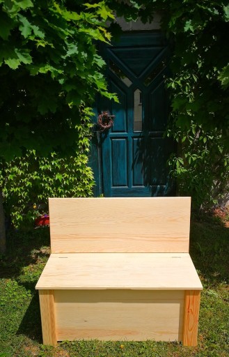 Zdjęcie oferty: Skrzynia ze składanym oparciem, ławka z oparciem.