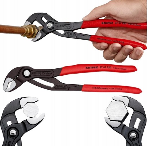 Zdjęcie oferty: KNIPEX 8701250 SZCZYPCE NASTAWNE DO RUR ŚRUB 250mm