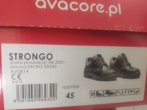 Zdjęcie oferty: AVACORE STRONGO r.45 Buty robocze.