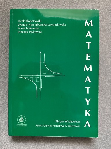 Zdjęcie oferty: Matematyka Jacek Kłopotowski