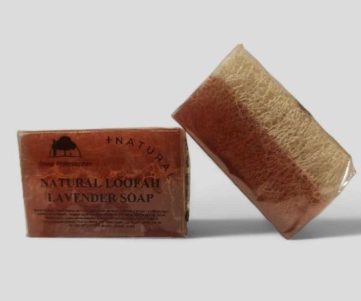 Zdjęcie oferty: Naturalne mydło z gąbką luffa - LAWENDA