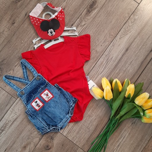 Zdjęcie oferty: Komplet MURAT 74 body+spodenki na szelkach jeans