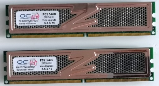 Zdjęcie oferty: Pamięć DDR2 4GB 667MHz PC5400 OCZ Platinum 2x2GB