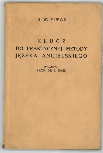 Zdjęcie oferty: Klucz do języka angielskiego około 1925 - Piwar