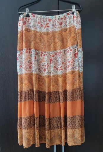 Zdjęcie oferty: spódnica długa pomarańczowa kwiaty 38/M RCC