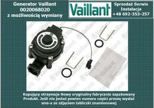 Zdjęcie oferty: Hydrogenerator  Vaillant 0020068020 Generator NOWY