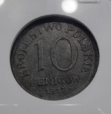 Zdjęcie oferty: 10 fenigów 1917 Królestwo Polskie