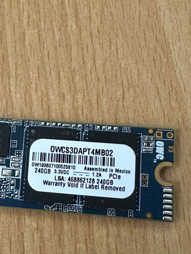 Zdjęcie oferty: Dysk OWC Aura Pro X2 SSD 240GB  