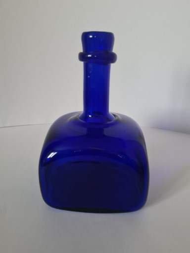 Zdjęcie oferty: wazon butla kobalt gnieciona soczewka