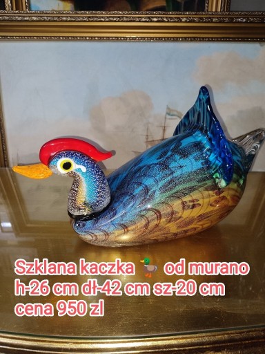 Zdjęcie oferty: Duża szklana kaczka murano