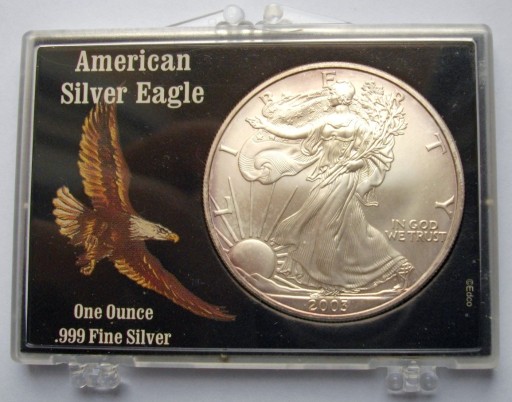 Zdjęcie oferty: Moneta srebrna 1 USD, Silver Eagle, 2003 r.