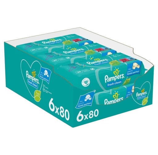 Zdjęcie oferty: Chusteczki Pampers Fresh Clean 480 szt 6x80