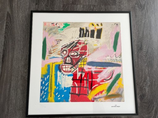 Zdjęcie oferty: Basquiat grafika "Red Skull" certyfikat rama
