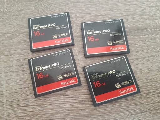 Zdjęcie oferty: 4X Karta SanDisk CF Extreme PRO 16GB 160MB/s UDMA 